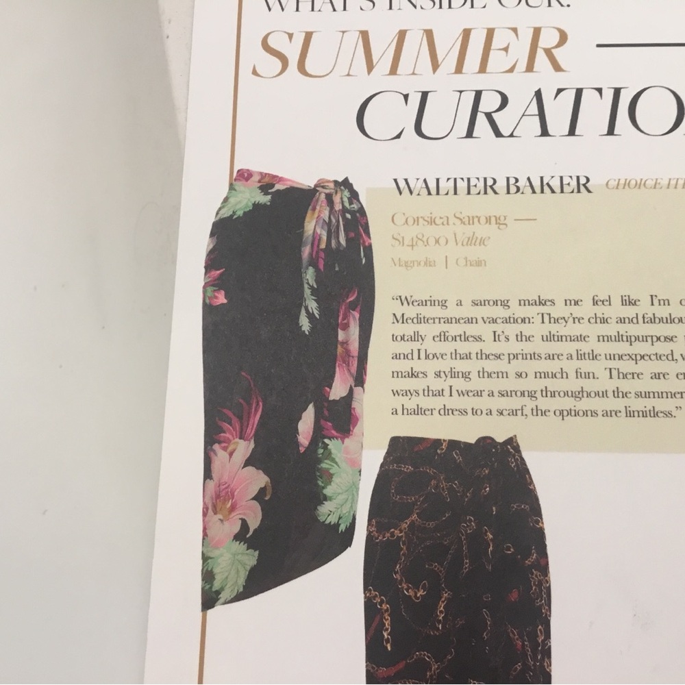 Walter Baker Floral Sarong Skirt - Black and Pink